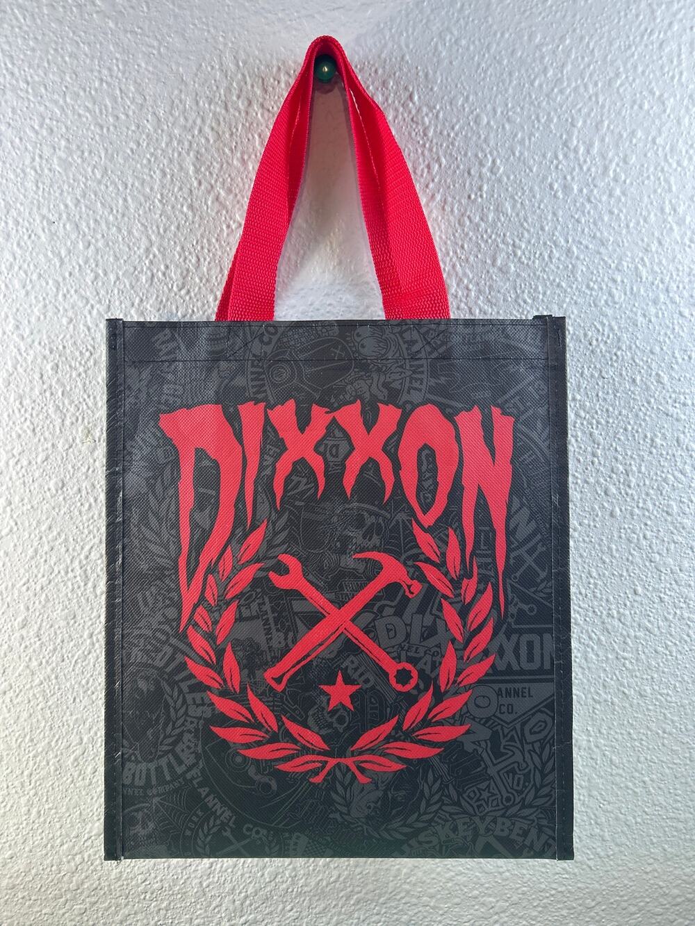 Dixxon Flannel Co. Reusable Limited Edition Tote Bag Red Black